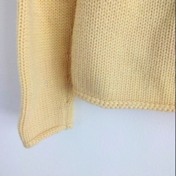 Talbots Wool 100% Knit Butter Yellow Pullover Sweater  Sz S - Picture 11 of 15